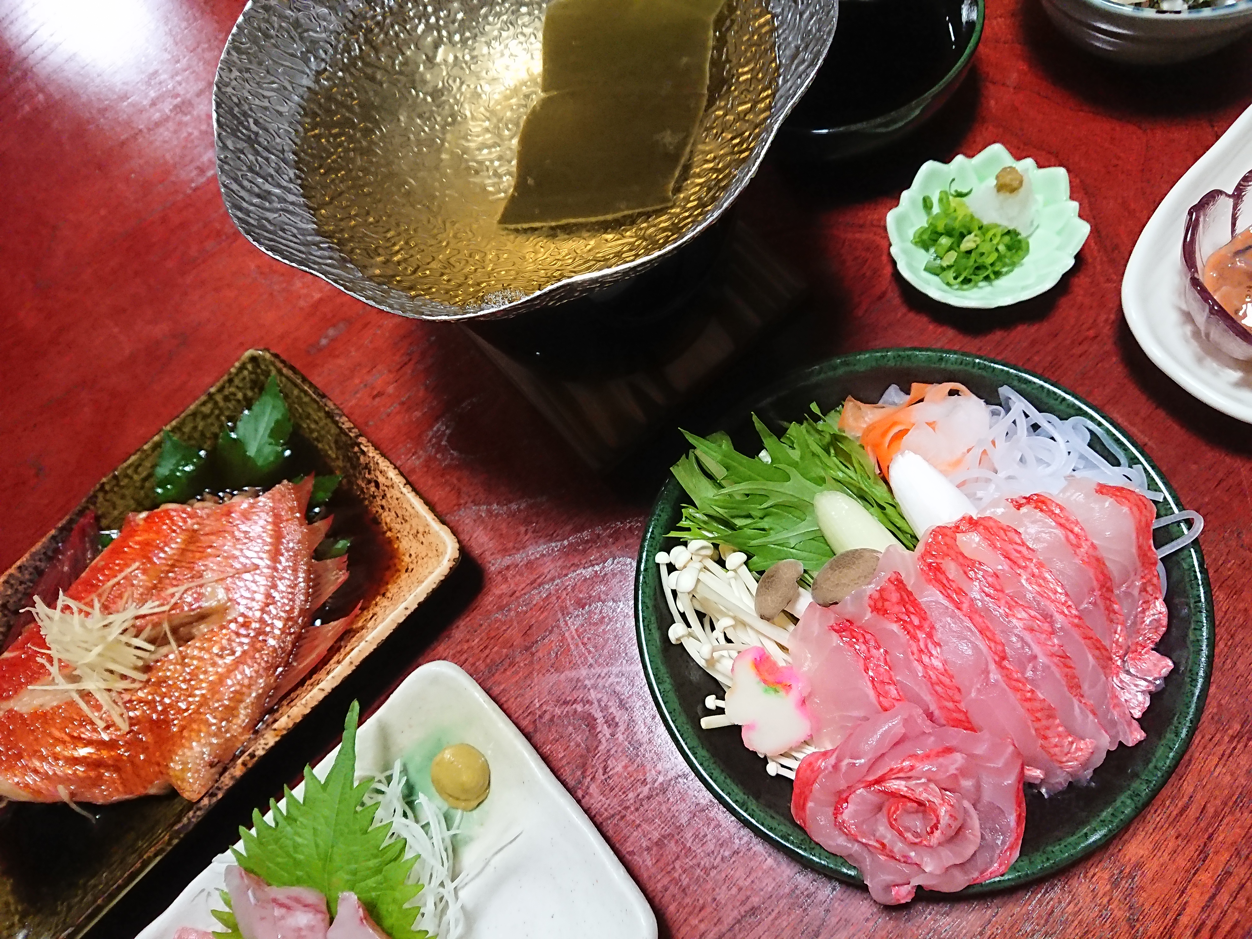 冬季限定金目鯛のしゃぶしゃぶ始まりました
